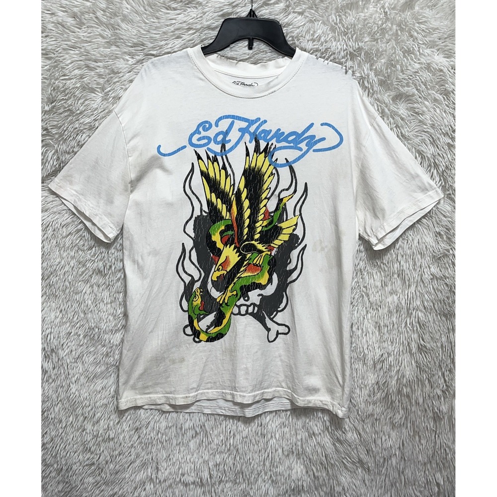Ed Hardy‎ Eagle Snake Graphic Print T-Shirt Size Medium